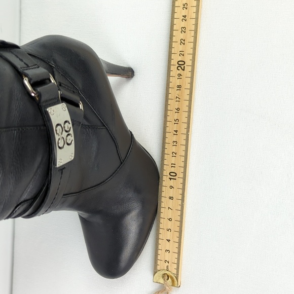 Coach Briana Black Leather Sillito High Boots - Picture 8 of 10